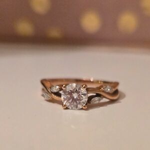 Rose Gold Twist Engagement Ring